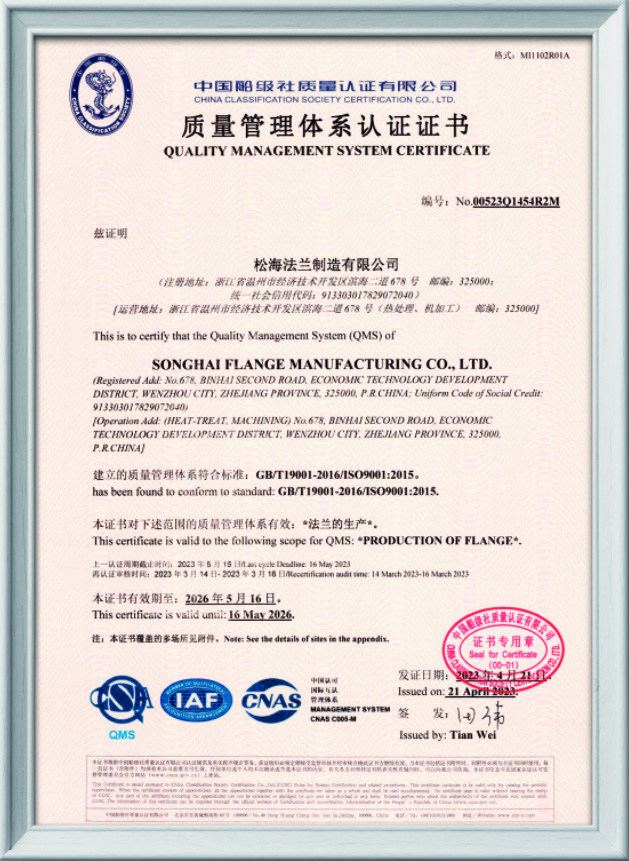 Quality Management Certificate